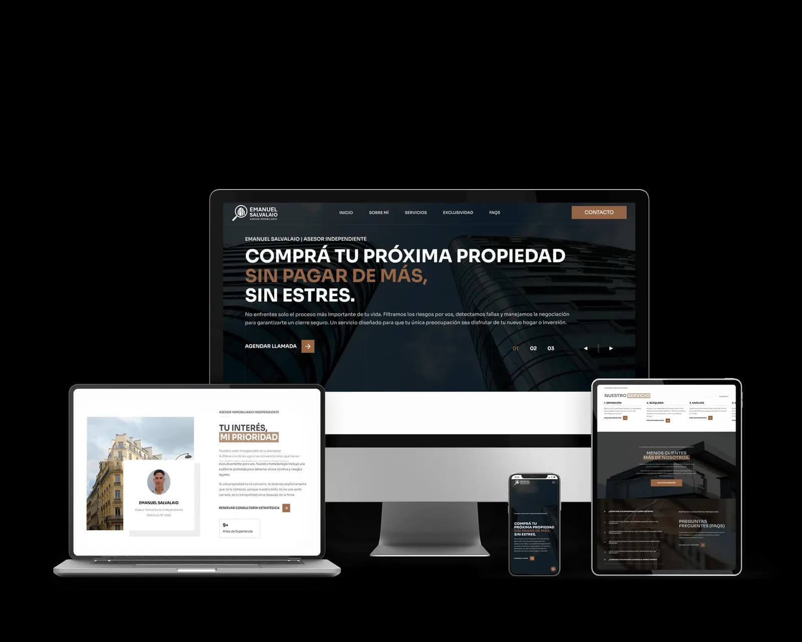 Landing page de Emanuel Salvalaio - Asesor Inmobiliario Independiente