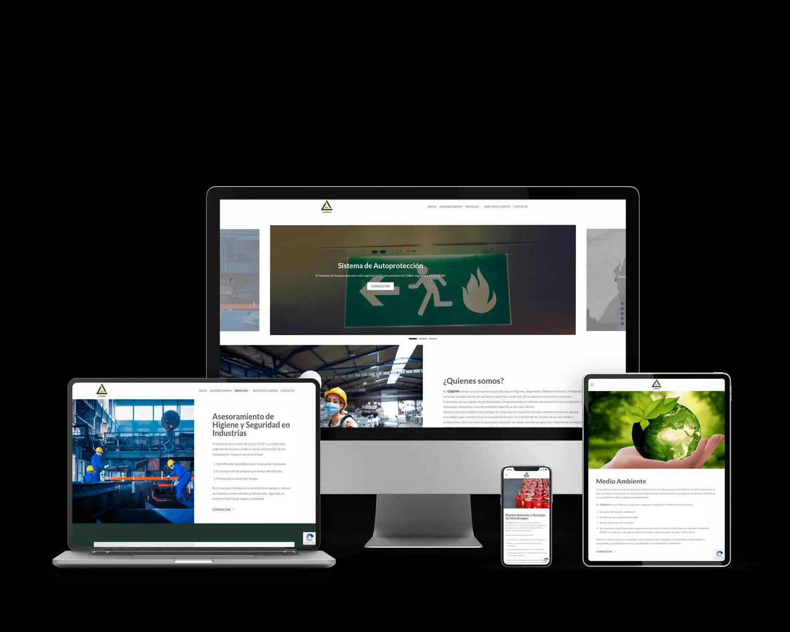 Web Institucional GISEMA - Consultora especializada en Higiene, Seguridad y Medio Ambiente