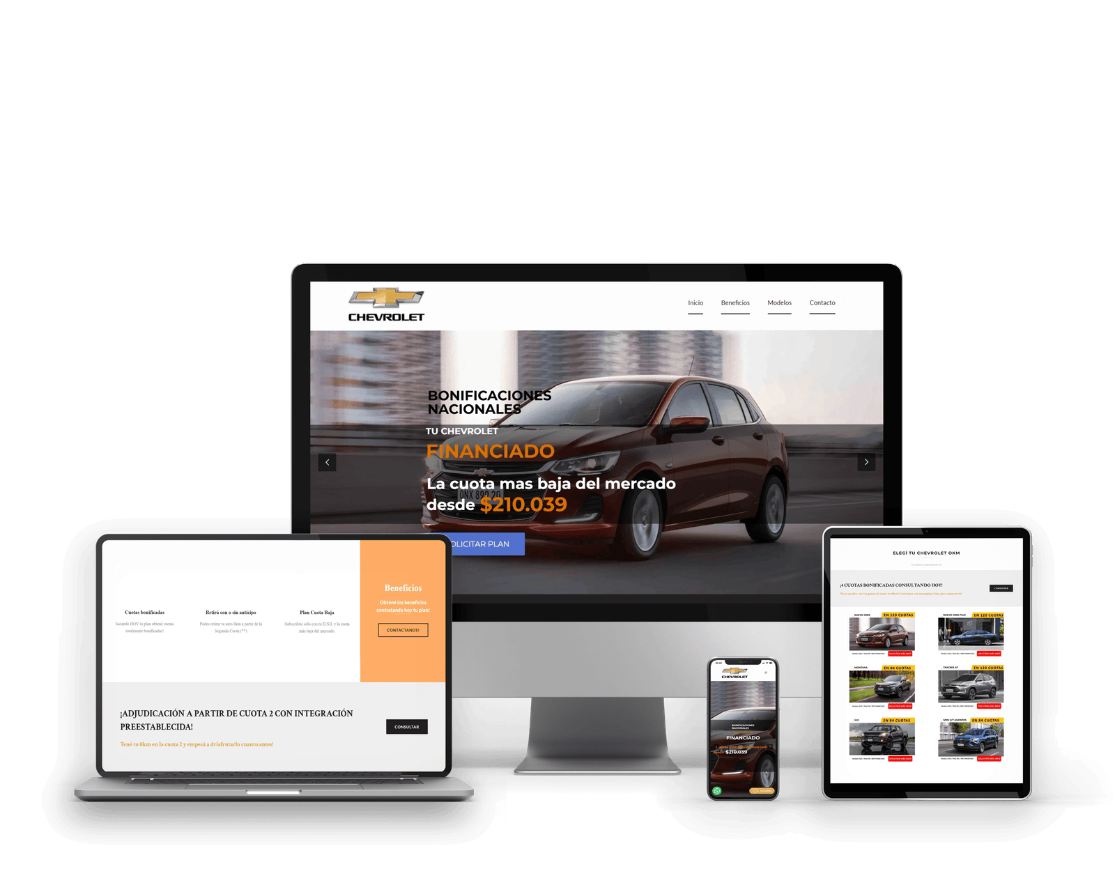 Landing page Plan Nacional Chevrolet - Planes de ahorro