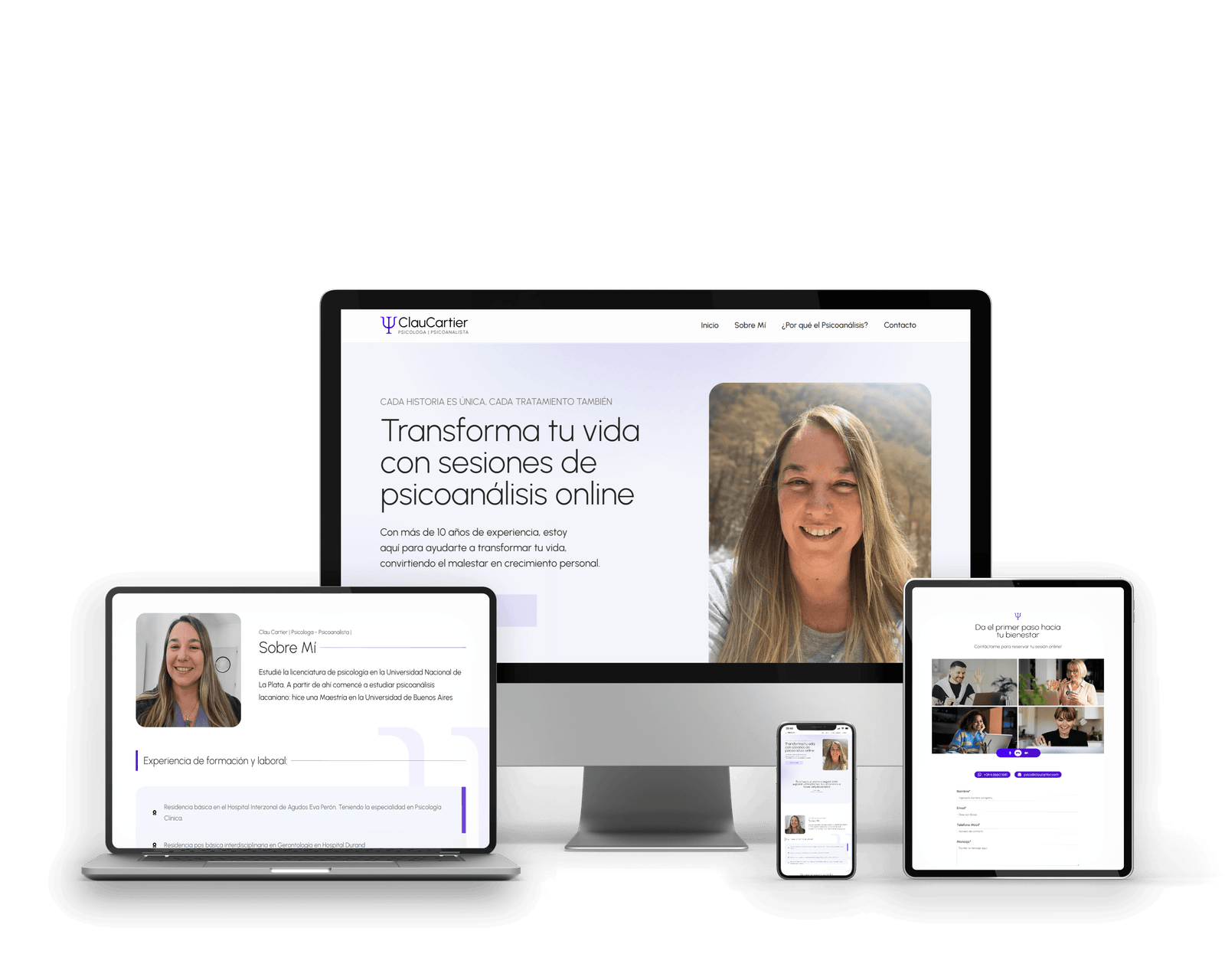 Landing page Clau Cartier - Joyería artesanal