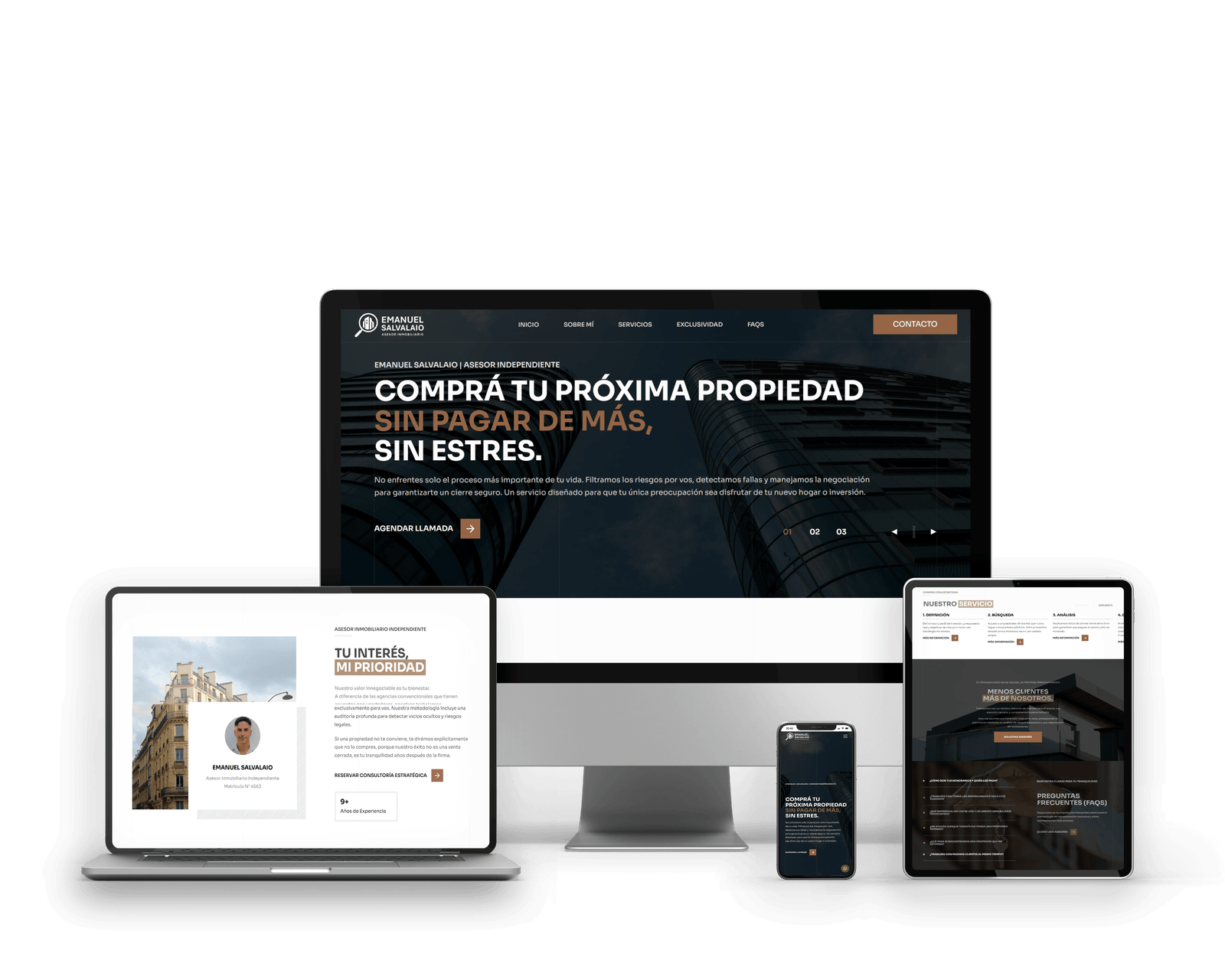 Landing page de Emanuel Salvalaio - Asesor Inmobiliario Independiente