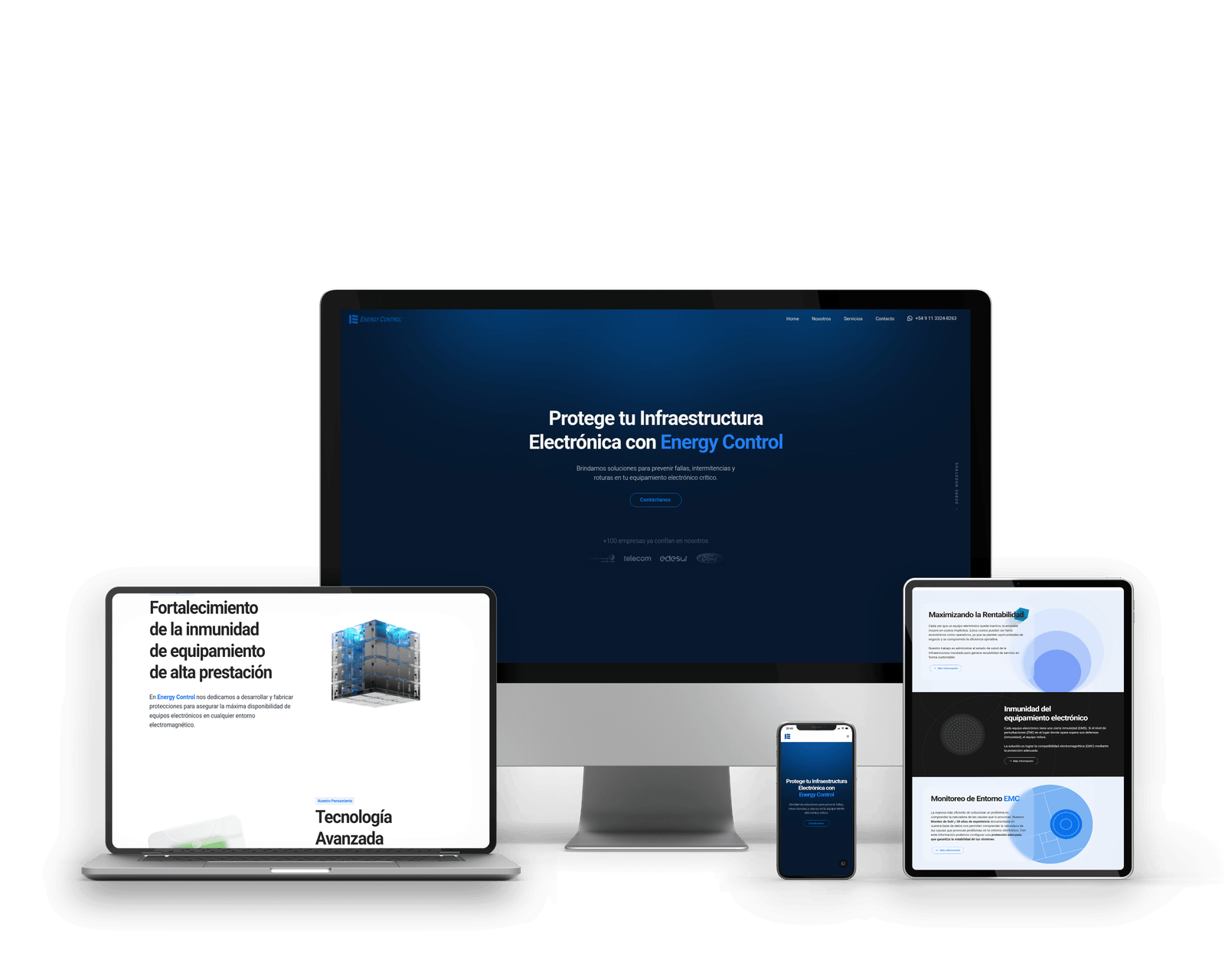 Landing page Energy Control - Servicios eléctricos industriales