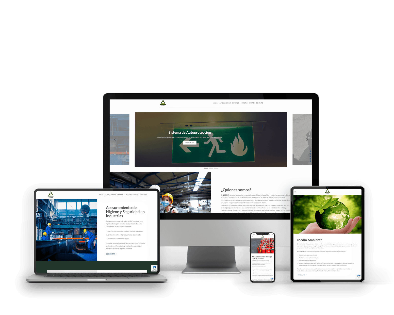 Web Institucional GISEMA - Consultora especializada en Higiene, Seguridad y Medio Ambiente