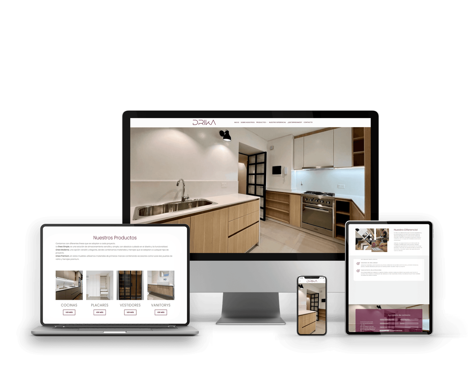 Landing page Muebles Drika - Muebles de diseño